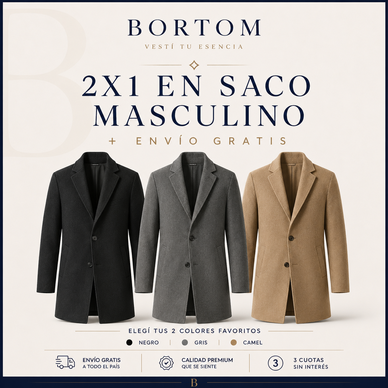 2x1 Saco masculino | Bortom