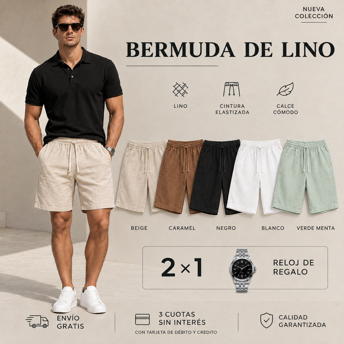 Bermuda de Lino | Bortom.