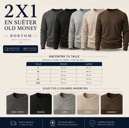 2x1 Suéter old money | Bortom