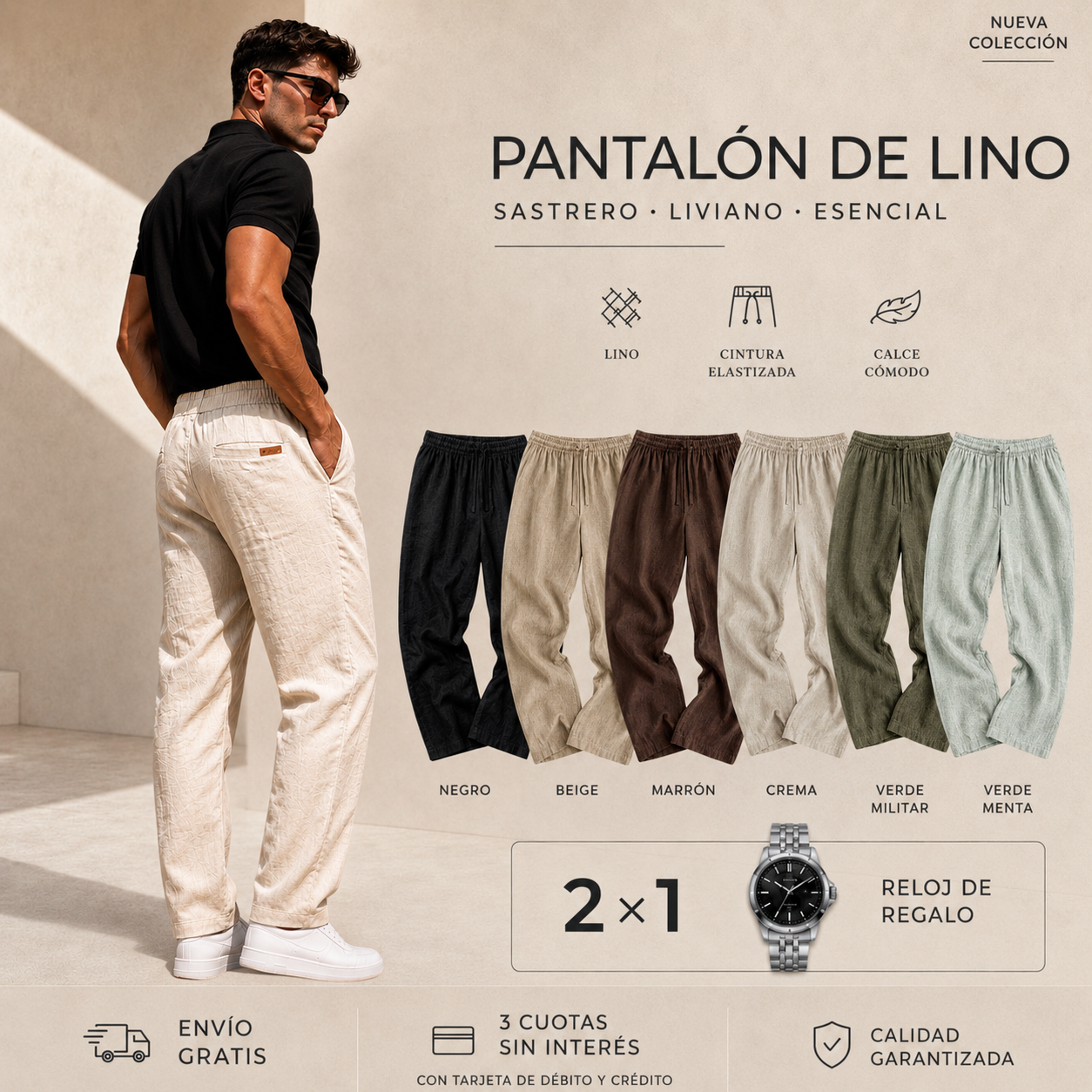 Pantalon Sastrero de Lino | Bortom - Linea premium