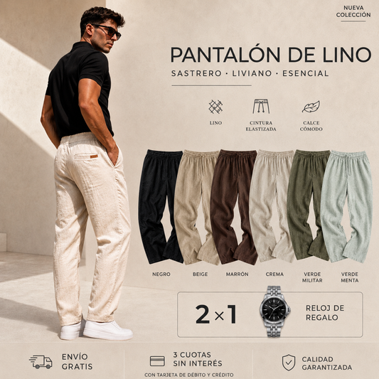 Pantalon Sastrero de Lino | Bortom - Linea premium